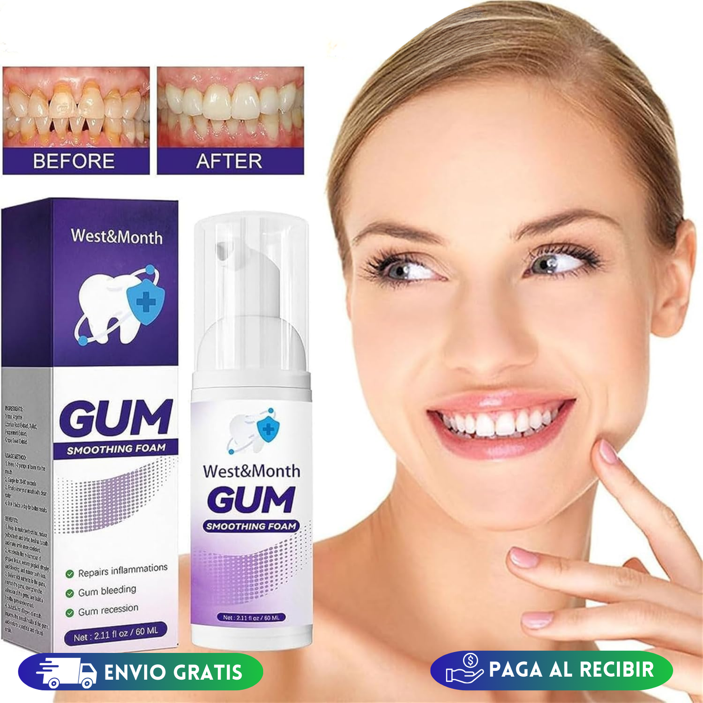 🦷 Espuma Blanqueadora Dental | Sonrisa Radiante✨