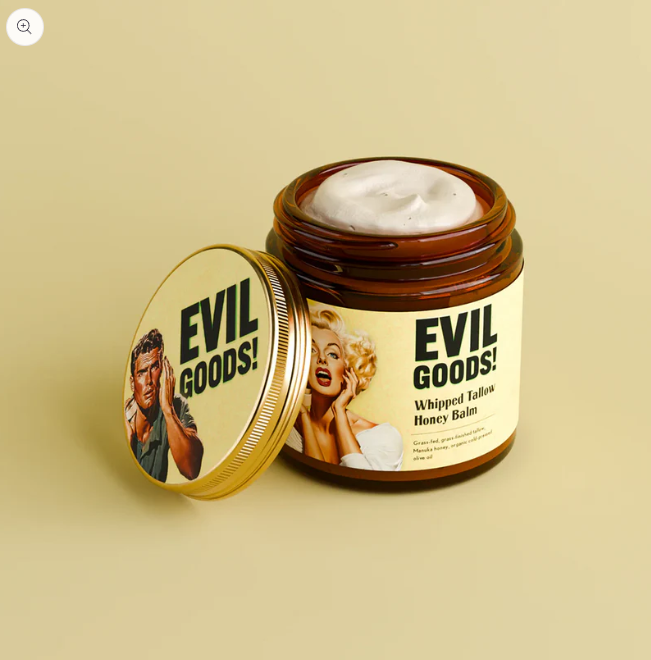 🖤 EVIL GOODS Crema de Sebo de Res Batido + Miel Nutrición profunda